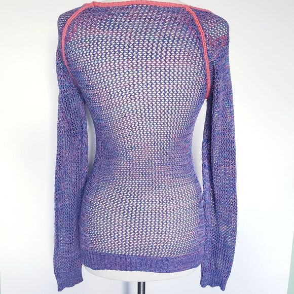 ROXY Purple/Pink Big Knit Sweater - Medium - - Picture 6 of 12